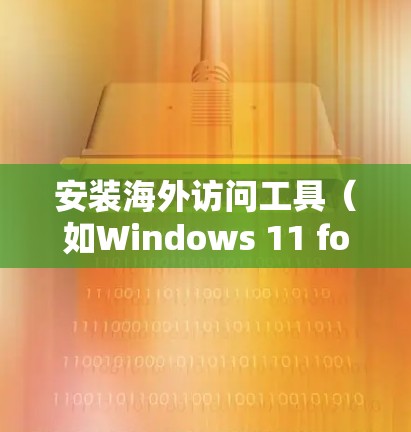 安装海外访问工具（如Windows 11 for Windows 1）的配置文件通常分为几个步骤。以下是一个详细的安装流程指南，帮助您顺利完成安装